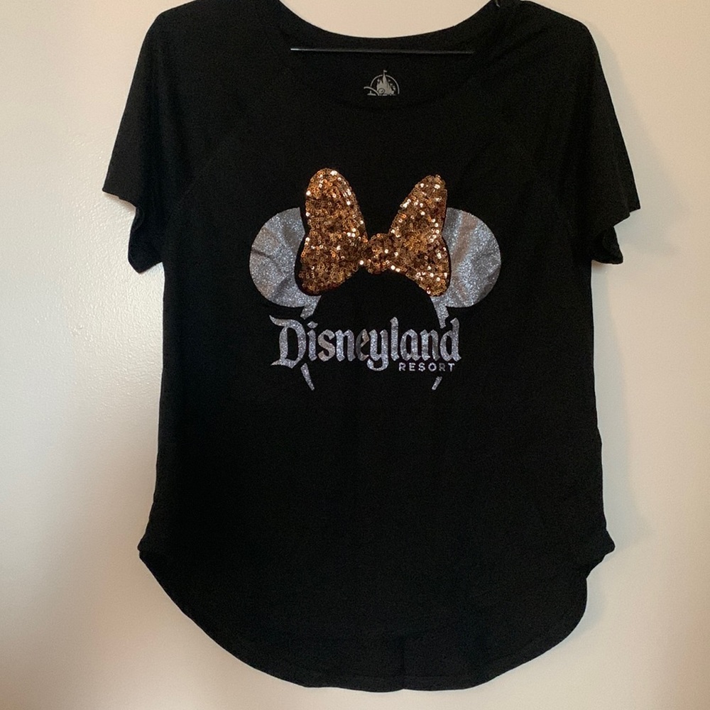 Disneyland rose gold Sequin Minnie Ears T Shirt